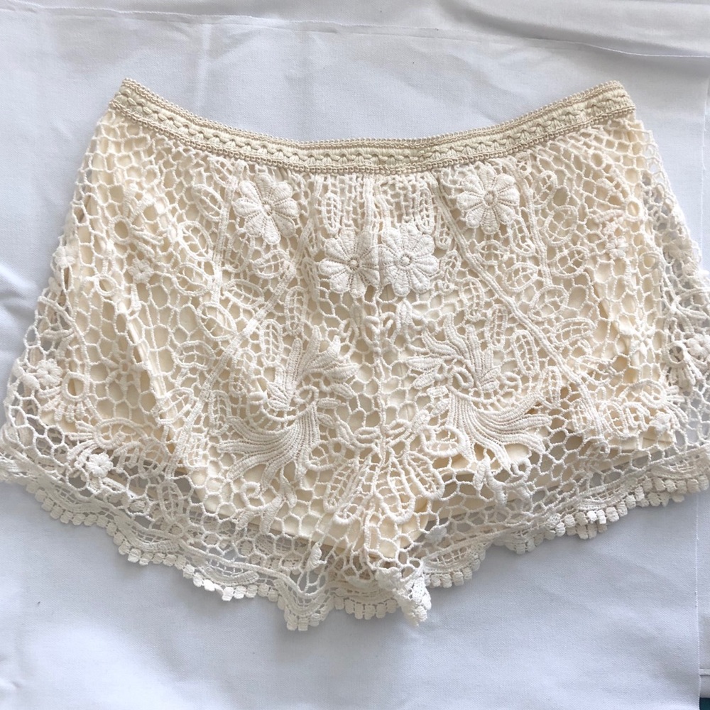 Bohemian lace shorts